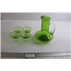 Image 1 : (4) Green Glasses and Pitcher