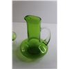 Image 3 : (4) Green Glasses and Pitcher