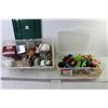 Image 1 : (2) Plastic Containers of Christmas Ornaments