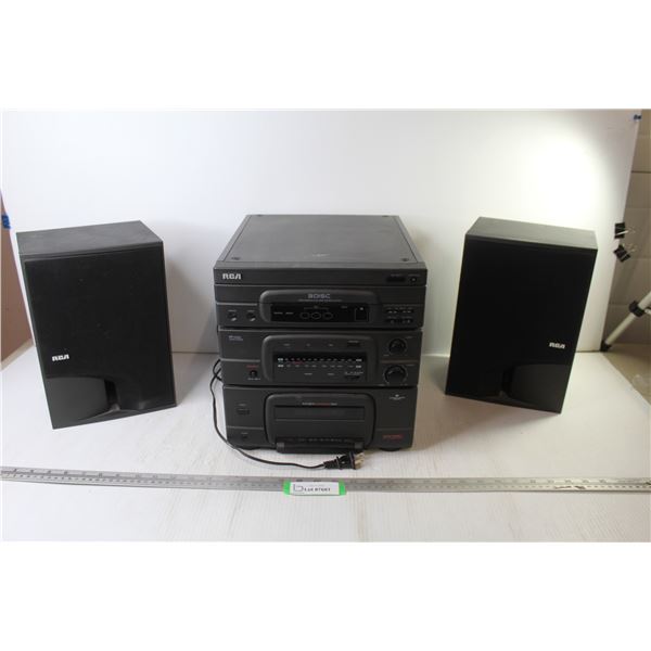RCA 3 Disk FM-AM Audio System (untested - powers on)