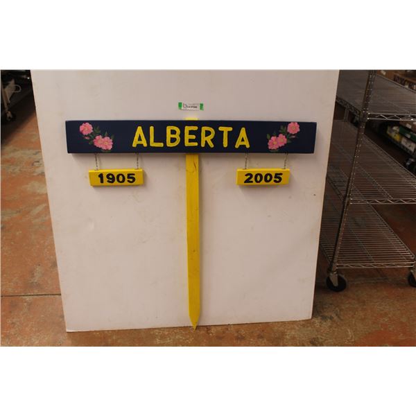*Wooden Alberta 100 Anniversary Lawn Sign
