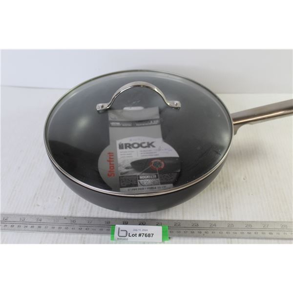 Starfrit The Rock - 8" Frying Pan w/Glass Lid