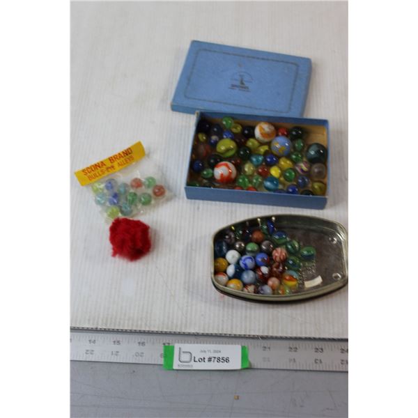 Assorted Marbles & Pom Pom