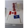 Image 1 : (2) Candles, (2) Flags - Canada & Alberta