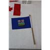 Image 5 : (2) Candles, (2) Flags - Canada & Alberta