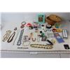 Image 1 : Assorted Jewelry, Pens, Trinket Boxes, (2) NHL Hockey Pucks, Misc.