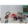 Image 3 : Assorted Jewelry, Pens, Trinket Boxes, (2) NHL Hockey Pucks, Misc.