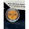 Image 3 : 2021 $8 Pure Gold Coin, Triumphant Dragon