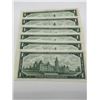 Image 2 : 1967 $1 notes. 6 in sequence G/P