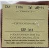 Image 4 : 1916 Canada Large Cent. ICCS AU55