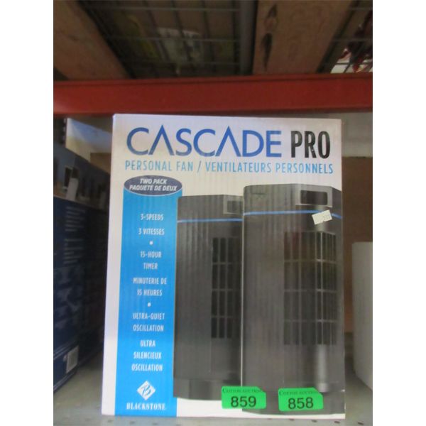 Cascade Box Fans 2 Packs of 2 Cascade Pro Personal Fans