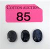 Image 1 : 42 CTW of 3 Oval-Cut Loose Sapphire Gemstones