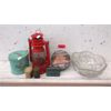 Image 1 : 7 Pcs Lot of Lantern, Crystal Bowl & Vintage Tins