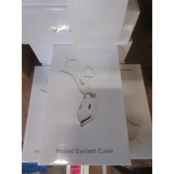 4 New Heated Eyelash Curlers - White