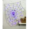 Image 1 : 5 New LED Spiderweb Lights with Plastic Spider