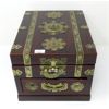 Image 1 : Mirrored Rosewood & Brass Asian Jewelry Box