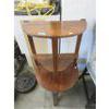 Image 1 : Vintage Wood Round End Table & Half Moon Table