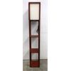Image 1 : 62" Tall Wood Floor Lamp with Shelves