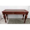 Image 1 : Wood Console Table with Glass Insert Top