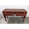 Image 2 : Wood Console Table with Glass Insert Top