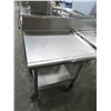 Image 1 : S/S  2'  X  2'  Rolling Work Table w/Back Splash & Undershelf