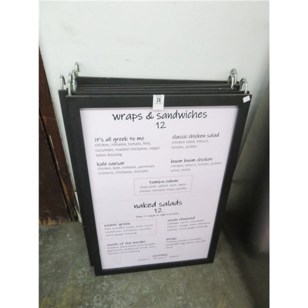Hanging Menu Signs - 6