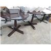 Image 1 : Cherry Round Pedestal Dining Tables - Pair