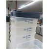 Image 2 : 15-22 Qt. Lidded Measuring Bins - 15 X $