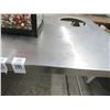 Image 2 : S/S 40" Table w/Circle Cut Out and Roll Under Storage