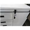 Image 2 : Barn Door Style White Distressed Cabinet