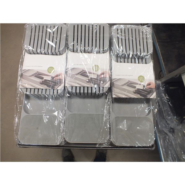 3 Plastic 2 Tier Compact Knife Organizers