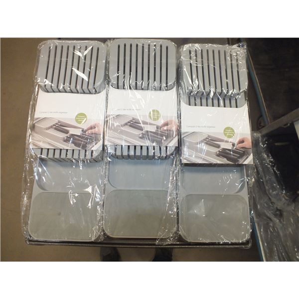 3 Plastic 2 Tier Compact Knife Organizers...New