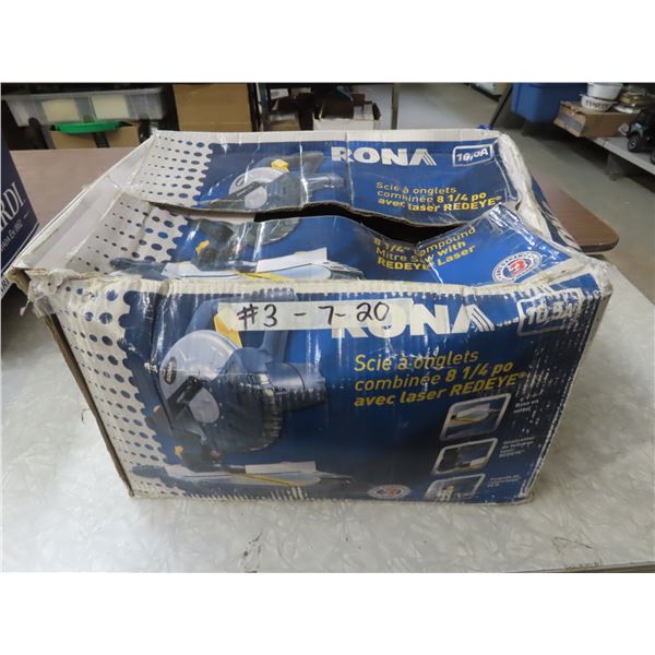 compound mitre saw with red eye laser almost new