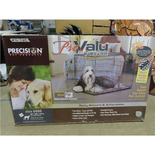 two door dog kennel 48x30x32" still in box