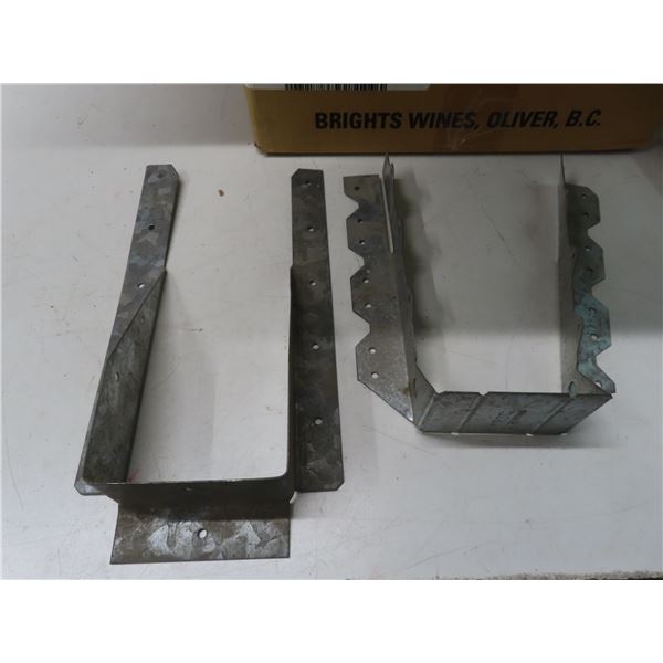 large box full of joist hangers 3-4 dozen