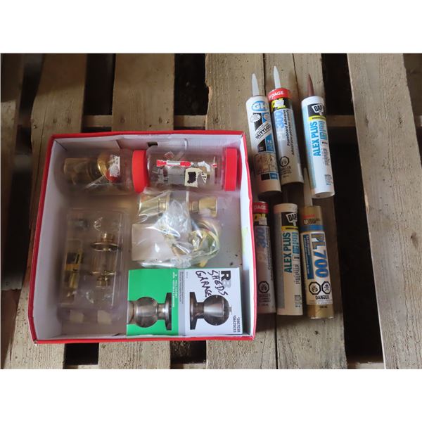 door handles, caulking lot