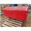 Image 1 : large red tool box on wheels 48.5x15.5x18" tall