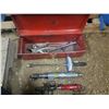 Image 1 : tool box filled w/ air ratchet, soldering iron, riveters, etc.