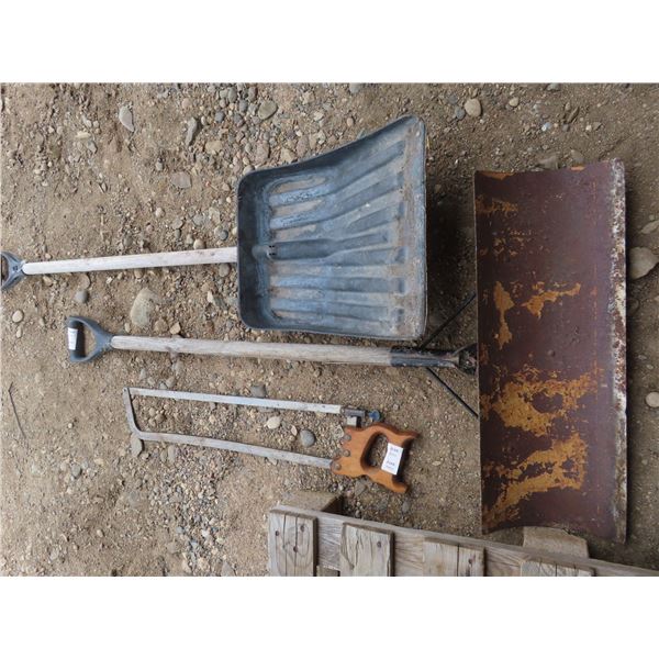 2 shovels and nice saw