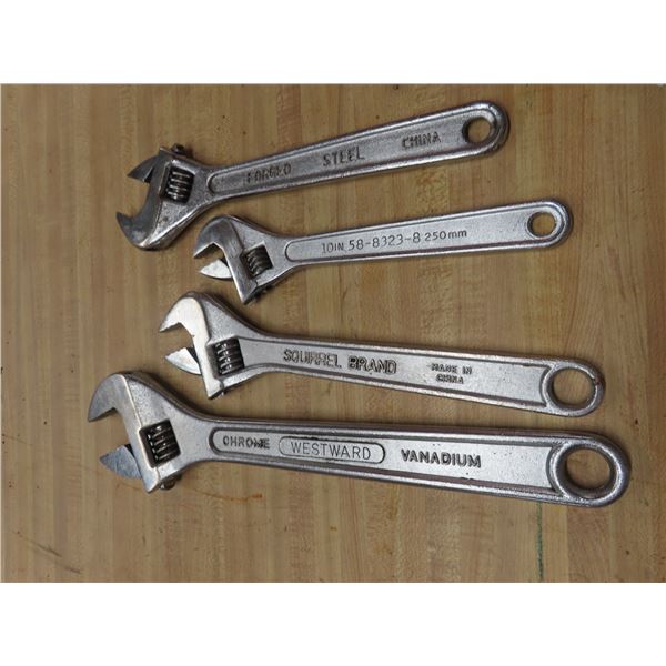 four crescent wrenches