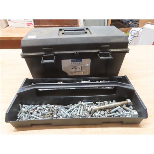 toolbox with hardware