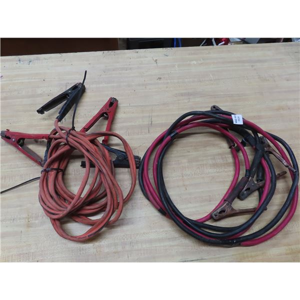 two pairs of booster cables