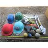 Image 1 : assorted sporting hoods and hardhats