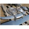 Image 2 : vintage grill piece, chrome trim piece and hub caps/wheel covers