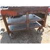 Image 4 : welding cart with assorted steel on casters - 36"x29"x29"H