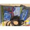 Image 2 : tote of assorted electrical supplies