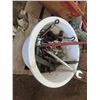 Image 1 : Tub of Assorted Tools ( Riveter, Wrenches, etc.)