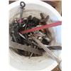 Image 2 : Tub of Assorted Tools ( Riveter, Wrenches, etc.)
