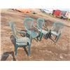 Image 1 : set of 4 matching lawn chairs