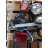 Image 5 : assorted lights , boat crank , bottle jack
